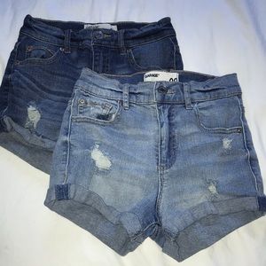 2/$16 High rise jeans shorts -Garage